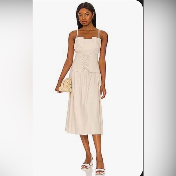 LPA Dresses & Skirts - LPA GIANNA MIDI DRESS IN OAT- Small